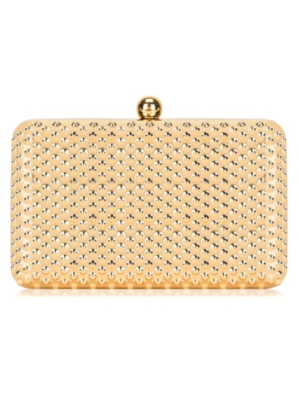 Metallic Clutch Purse Alloy Shell Evening Bag Detachable Chain Crossbody